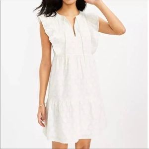 Loft Shimmer Clip Tie Neck Dress- size xs